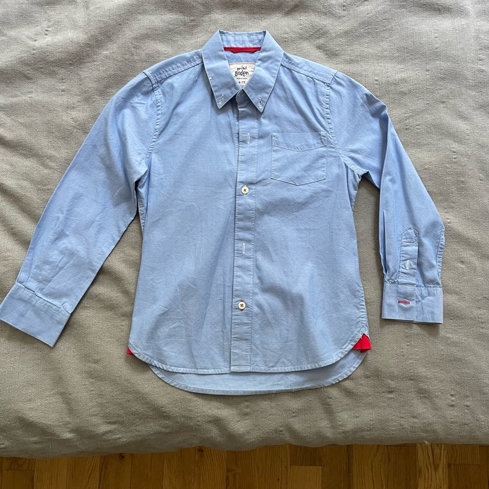 Mini Boden Blue Casual Button Down Shirt